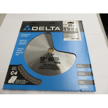 Delta 12" Carbide Crosscut Circular Saw Blade, 80T