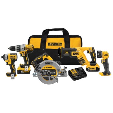 DEWALT 20V MAX Lithium-Ion Cordless 5 Tool Combo Kit DCK594P2