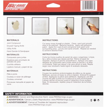 Marshalltown 054-007 8X8 DRYWALL PATCH