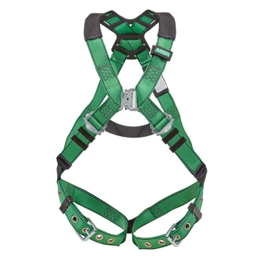 MSA V-Form™ Harness, Extra Small, Back D-Ring, Tongue Buckle Leg Straps