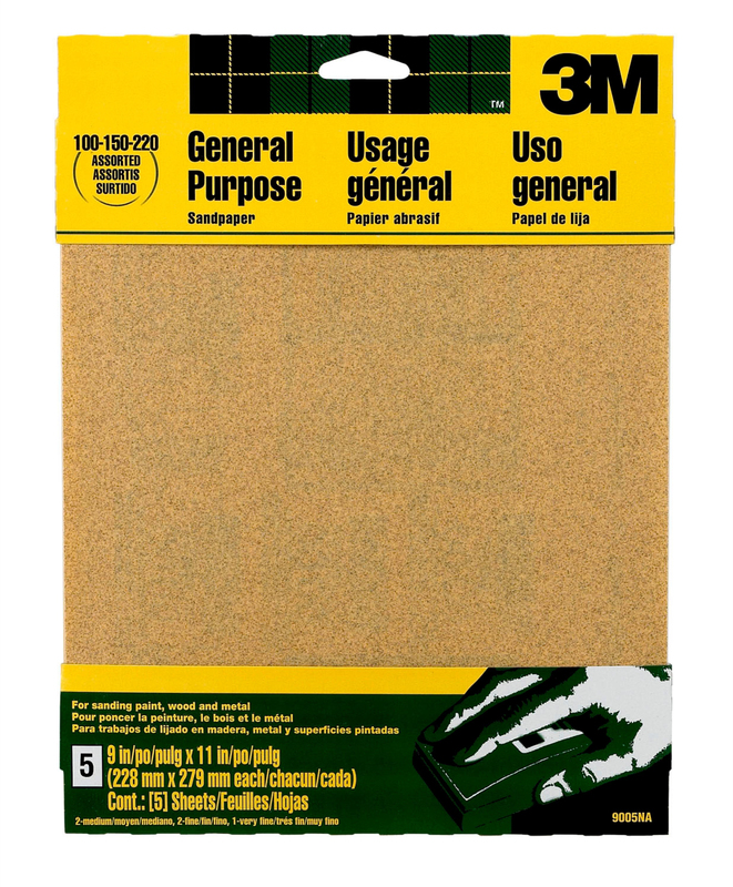 Mouse Fine Grit Sandpaper For Dust Collection 5Pk