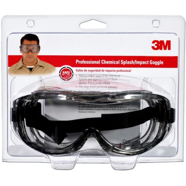 3 M 91264-80025 Pro Chemical/Impact Goggles