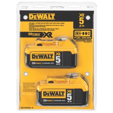 DeWALT DCB205-2 20V MAX Premium XR 5.0Ah Lithium Ion 2- Pack