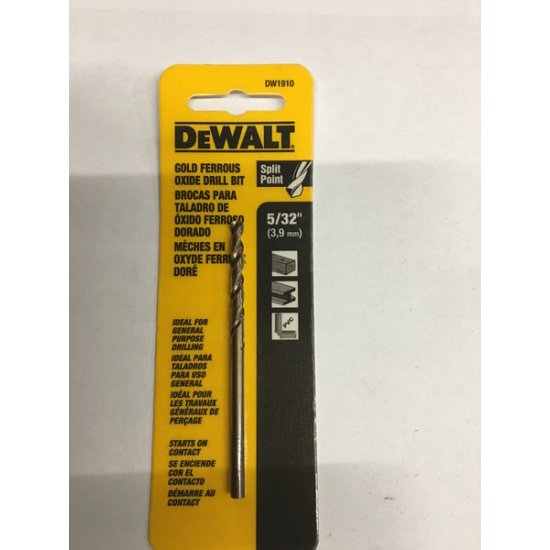 Wylaco Supply | DeWALT DW1910 Gold Ferrous Oxide Drill Bit Split