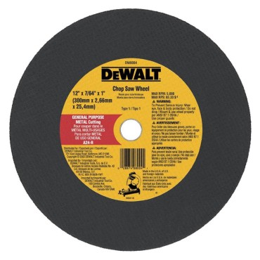 DEWALT 12" x 7/64" x 1" General Purpose Chop Saw Wheel