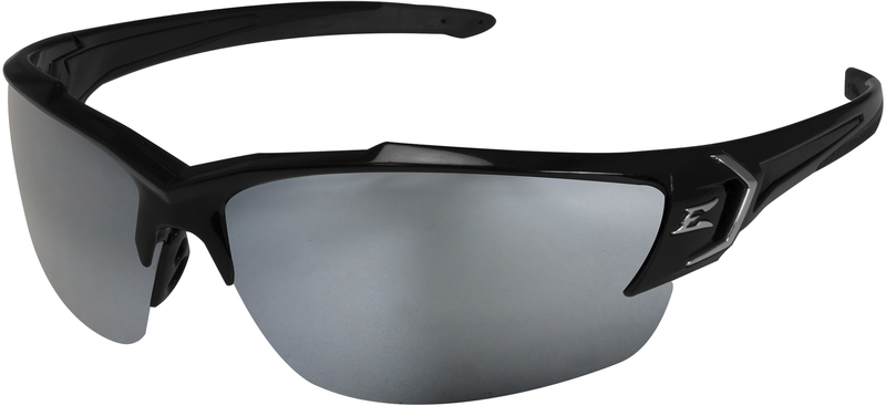 Edge Eyewear SDK117-G2 Khor G2 Black Silver Mirror Lens Safety Glasses