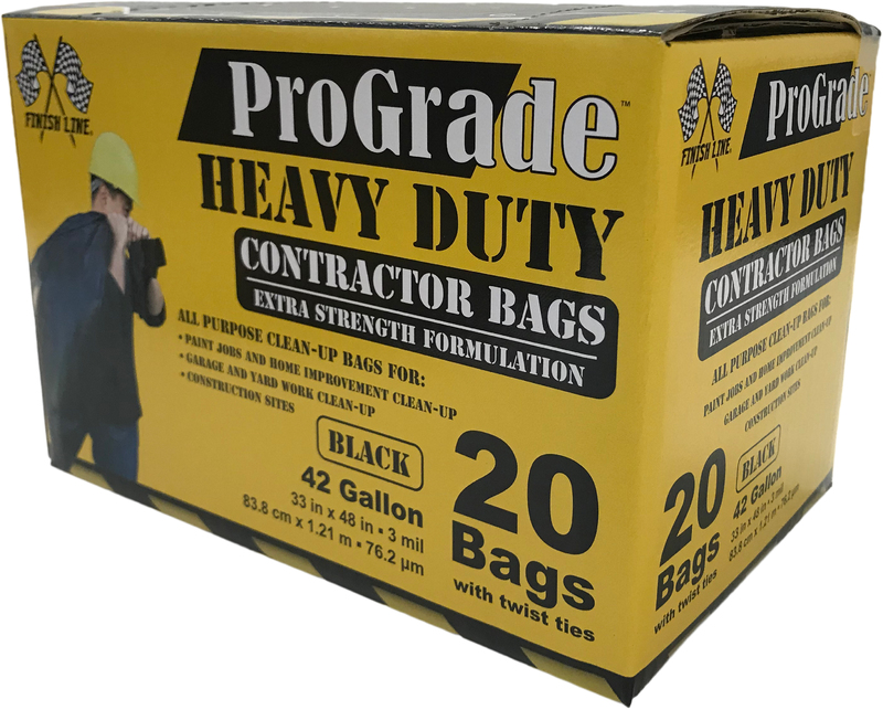 Industrial Strength Contractor Bags, 3mil, 33 x 48 Black