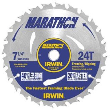 Irwin Marathon Portable Corded Circ. Saw Blades 40 Tooth 71/4" -14031