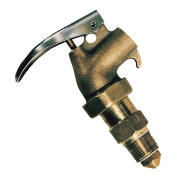 Justrite Brass Safety Drum Faucet, Internal Flame Arrester, Adjustable, 3/4