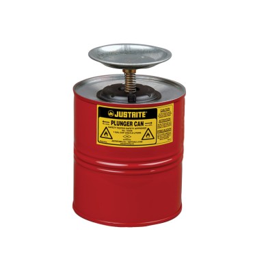 Justrite Steel Plunger Dispensing Can, 1 Gallon