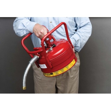 Justrite Type Ii Accuflow™ D.o.t. Steel Safety Can, 2.5 Gal., 1