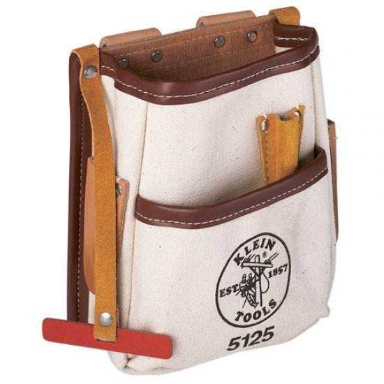 Beleefd Vlek voorspelling Wylaco Supply | Klein 5-Pocket Leather and Canvas Tool Pouch Tape Thong
