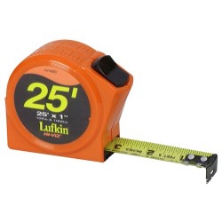 Lufkin 25' Engineer's Hi-Viz Orange Tape Measure (In/Ft/10ths