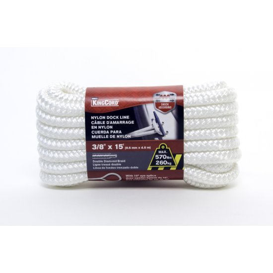 KingCord Polypropylene Multi-Purpose Twisted Rope, 1/4-in x 200-ft