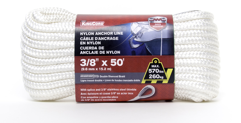 Premium 8-Plait Nylon Anchor Line, 3/8 x 100' by West Marine | Products at West Marine