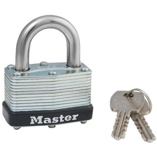 Master Lock Padlock, Solid Steel Lock, 2-1/2 in. Wide, 930DPF - Pad Lock 