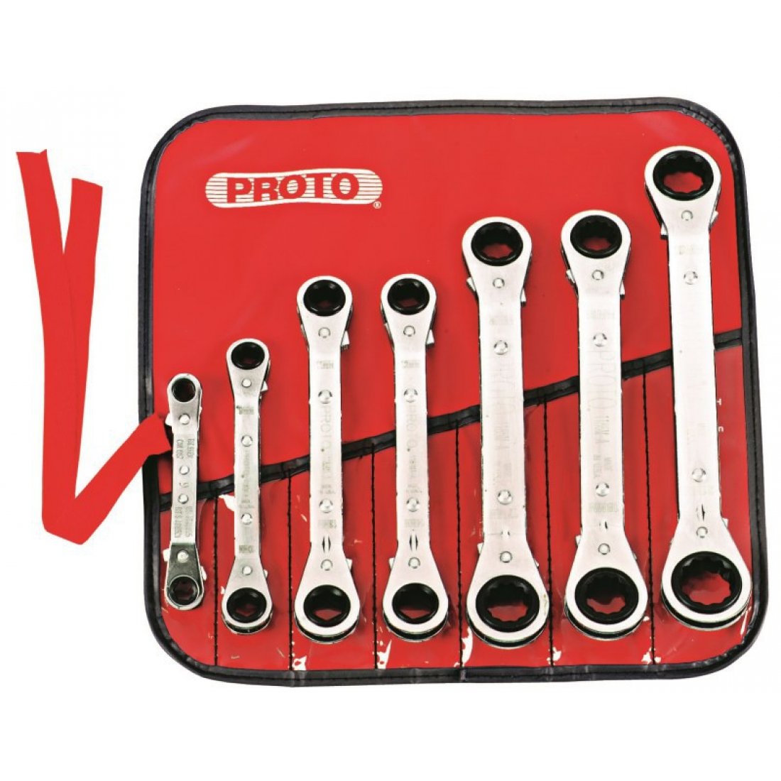 Proto® 7 Piece Offset Reversible Ratcheting Box Wrench Set 6 and 12 Point