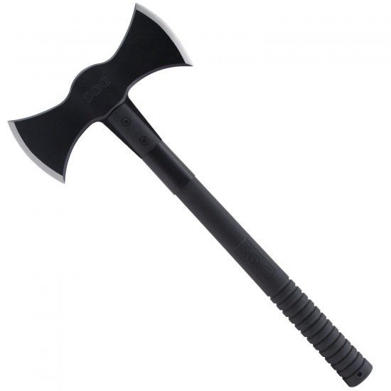 paul bunyan double sided axe black and white