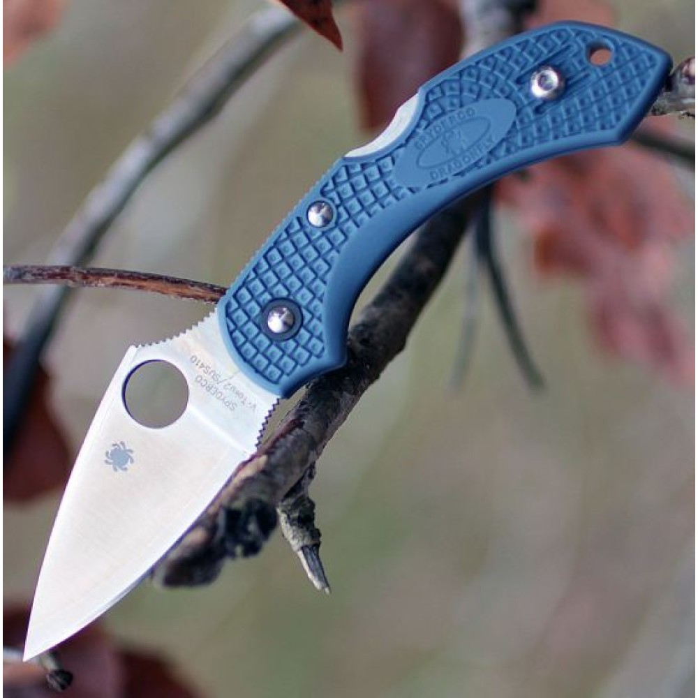 Wylaco Supply | Spyderco C28FPBLE2 Dragonfly 2 Blue Grey FRN Handle