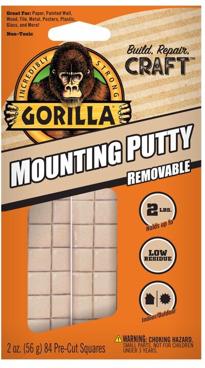 Wylaco Supply  Gorilla Glue 102623 2oz MOUNTING PUTTY