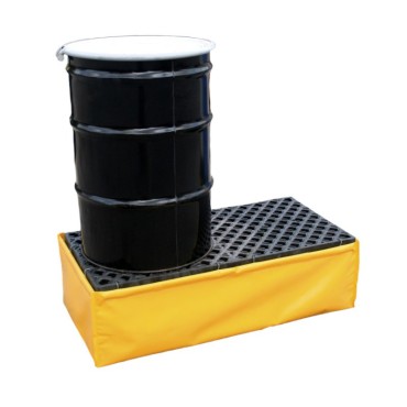 Ultratech Spill Pallet P2, Flexible Model, With Drain, Yellow