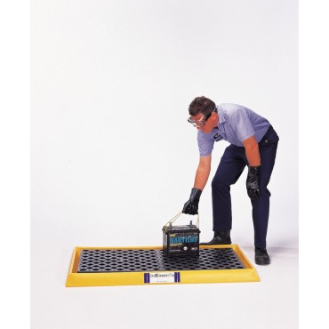 Ultratech Containment Tray:  With Grate, Yellow