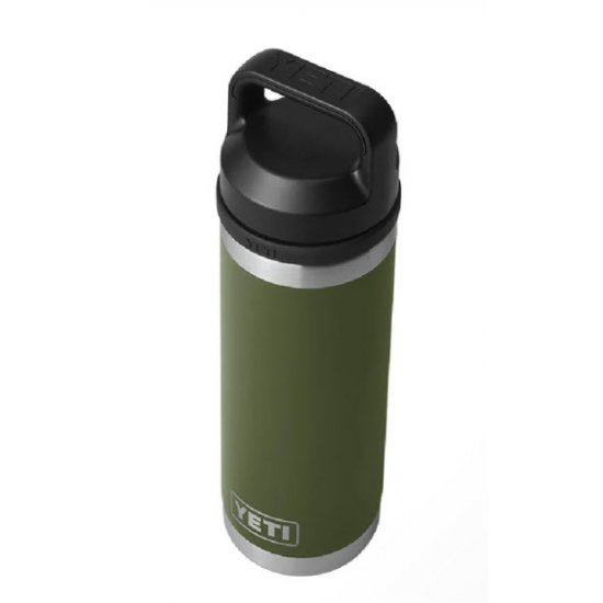 YETI Rambler Bottle - 18 oz. - Chug Cap - Highlands Olive - TackleDirect