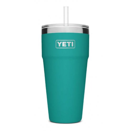 YETI Rambler 26 oz Straw Cup, Vacuum Insulated, Stainless Steel with Straw  Lid, Aquifer Blue