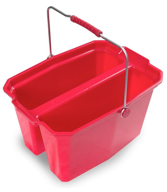 MOXIE 19-Quart Polypropylene Double Bucket with Wheels in the Buckets  department at
