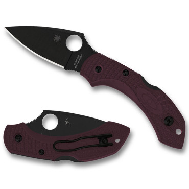 Spyderco Dragonfly 2 Burgundy Sprint Run Folding Knife C28BGBKP2