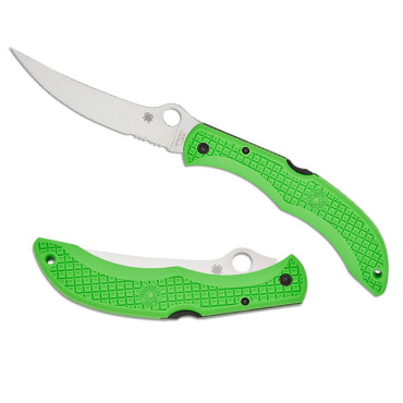 Spyderco Salt Green Catcherman Sprint Run Folding Knife C17PSGR