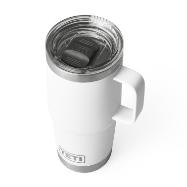 YETI Rambler 20 oz Travel Mug with Stronghold Lid White