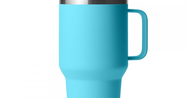 YETI Rambler 35oz Mug with Straw Lid REEF BLUE Tumbler To Go Cup