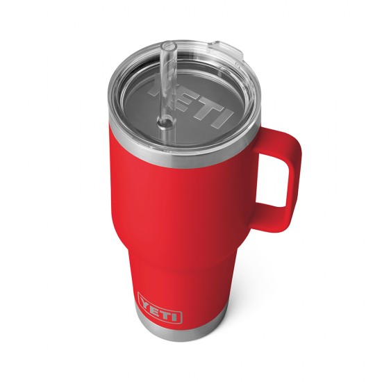 YETI 35 oz. Rambler Mug with Straw Lid, Rescue Red - Yahoo Shopping