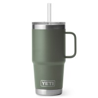 Yeti Rambler 25oz Mug with Straw Lid - Camp Green