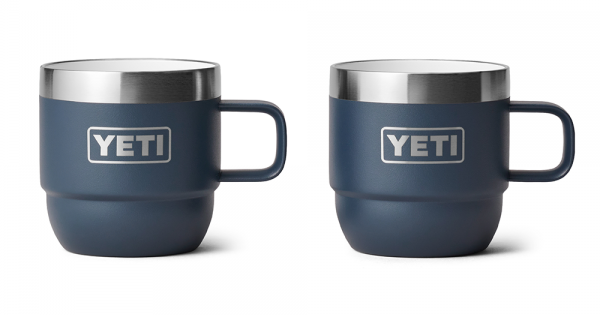 YETI Rambler 6 oz Stackable Mug, Stainless Steel, Vacuum Insulated  Espresso/Coffee Mug, 2 Pack, Navy