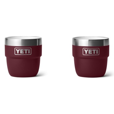 Yeti Rambler 4 oz Stackable Espresso Cups Wild Vine Red