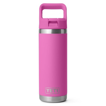 Yeti Rambler 18 Oz Bottle Color Matched Straw Cap Wildflower Fuchsia