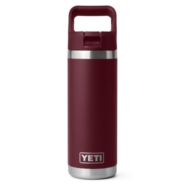 Yeti Rambler 18 Oz Bottle Color Matched Straw Cap Wild Vine Red