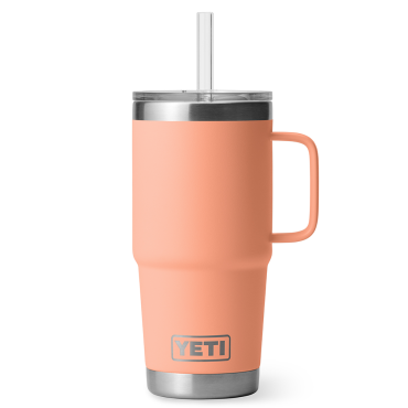 YETI Rambler 25 oz Straw Mug Peach