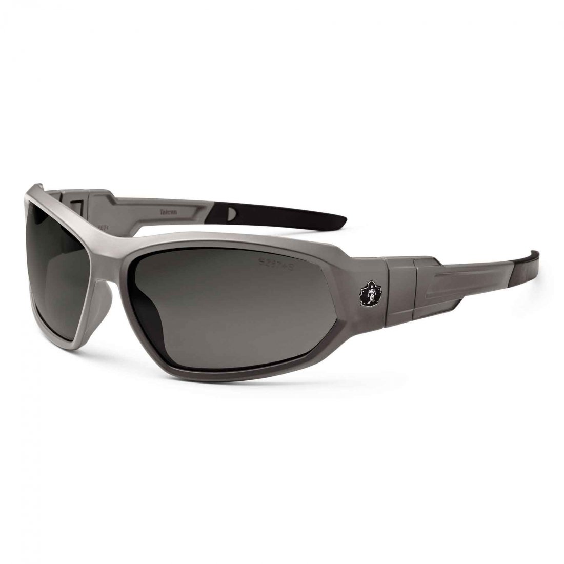 Ergodyne Loki Polarized Smoke Lens Matte Gray Safety Glasses Goggles 4175